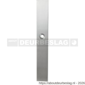 GPF Bouwbeslag RVS GPF1100.75 XL WC72/8 groot langschild XL rechthoekig enkelverend 282x40x8,5 mm WC72/8 grote deurknop RVS geborsteld - R21004082 - afbeelding 1