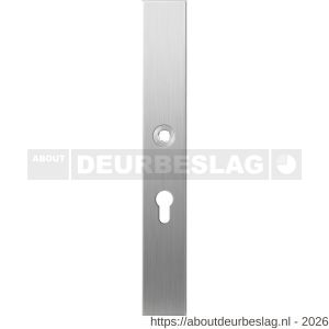 GPF Bouwbeslag RVS GPF1100.75L XL PC55 langschild gatdeel XL rechthoekig 282x40x8,5 mm PC55 linkswijzend RVS geborsteld - R21004087 - afbeelding 1