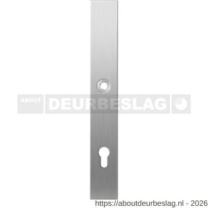 GPF Bouwbeslag RVS GPF1100.75L XL PC92 langschild gatdeel XL rechthoekig 282x40x8,5 mm PC92 linkswijzend RVS geborsteld - R21004090 - afbeelding 1