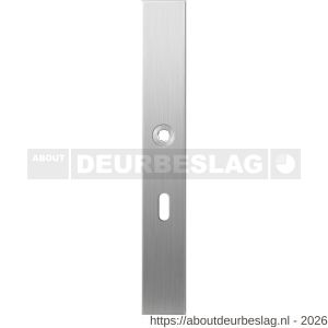 GPF Bouwbeslag RVS GPF1100.75R XL BB56 langschild gatdeel XL rechthoekig 282x40x8,5 mm BB56 rechtsdraaiend RVS geborsteld - R21004092 - afbeelding 1