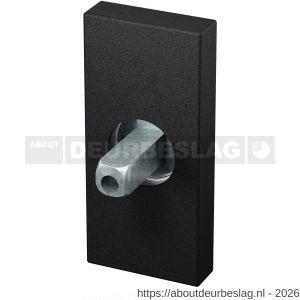 GPF Bouwbeslag ZwartWit GPF1101.61.0400 rechthoekig Click rozet 70x32x10 mm met vastgelaste knopvastzetter zwart - R21016816 - afbeelding 1