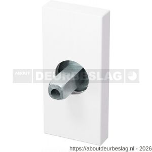 GPF Bouwbeslag ZwartWit GPF1101.62.0400 rechthoekig Click rozet 70x32x10 mm met vastgelaste knopvastzetter wit - R21016817 - afbeelding 1