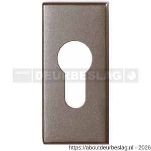 GPF Bouwbeslag Anastasius GPF1101.A3 cilinderrozet rechthoekig 70x32x10 mm Mocca blend - R21019988 - afbeelding 1