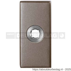 GPF Bouwbeslag Anastasius GPF1101.A3 L rechthoekig click rozet 70x32x10 mm linksdraaiend Mocca blend - R21016724 - afbeelding 1