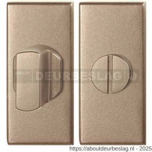 GPF Bouwbeslag Anastasius GPF1101.A4.0910 toiletgarnituur rechthoekig 70x32 mm stift 8 mm grote knop Champagne blend - R21012697 - afbeelding 1