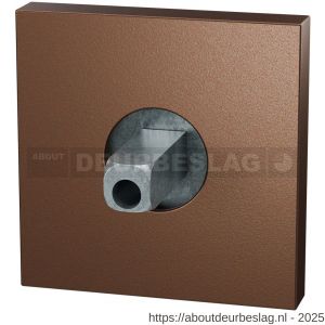 GPF Bouwbeslag Anastasius GPF1102.A2.0400 rozet vierkant 50x50x8 mm met vastgelaste knopvastzetter Bronze blend - R21012691 - afbeelding 1