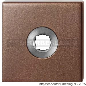 GPF Bouwbeslag Anastasius GPF1102.A2 L vierkant click rozet 50x50x8 mm linksdraaiend Bronze blend - R21011348 - afbeelding 1