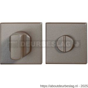 GPF Bouwbeslag Anastasius GPF1102.A3.0910 toiletgarnituur vierkant 50x50x8 mm stift 8 mm grote knop Mocca blend - R21011400 - afbeelding 1