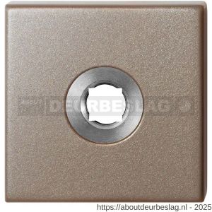 GPF Bouwbeslag Anastasius GPF1102.A3 R vierkant click rozet 50x50x8 mm rechtsdraaiend Mocca blend - R21011357 - afbeelding 1