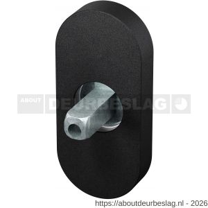 GPF Bouwbeslag ZwartWit GPF1104.61.0400 ovaal Click rozet 70x32x10 mm met vastgelaste knopvastzetter zwart - R21016822 - afbeelding 1