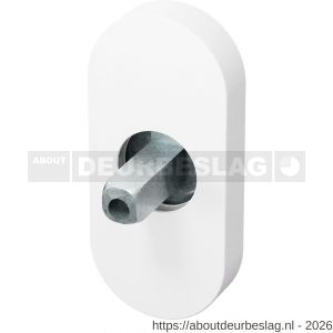 GPF Bouwbeslag ZwartWit GPF1104.62.0400 ovaal Click rozet 70x32x10 mm met vastgelaste knopvastzetter wit - R21016823 - afbeelding 1