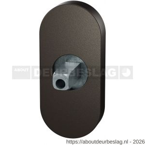 GPF Bouwbeslag Anastasius GPF1104.A1.0400 ovaal Click rozet 70x32x10 mm met vastgelaste knopvastzetter Dark blend - R21016824 - afbeelding 1