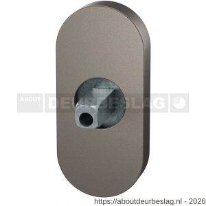 GPF Bouwbeslag Anastasius GPF1104.A3.0400 ovaal Click rozet 70x32x10 mm met vastgelaste knopvastzetter Mocca blend - R21016826 - afbeelding 1