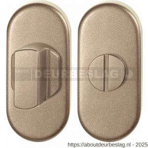 GPF Bouwbeslag Anastasius GPF1104.A4.0910 toiletgarnituur ovaal 70x32 mm stift 8 mm grote knop Champagne blend - R21012701 - afbeelding 1
