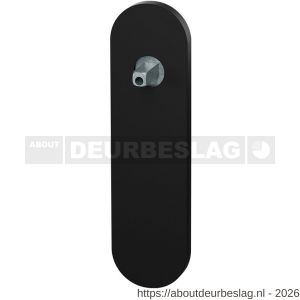 GPF Bouwbeslag ZwartWit GPF1110.61.401 BB56 kortschild gatdeel afgerond 170x46x8 mm BB56 met vastgelaste knopvastzetter zwart - R21016829 - afbeelding 1