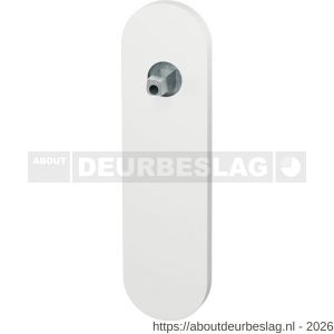 GPF Bouwbeslag ZwartWit GPF1110.62.400 blind kortschild gatdeel afgerond 170x46x8 mm blind met vastgelaste knopvastzetter wit - R21016833 - afbeelding 1