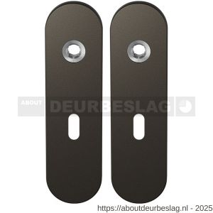 GPF Bouwbeslag Anastasius GPF1110.A1 BB56 kortschild afgerond enkelverend 169x46x8,5 mm BB56 Dark blend - R21012429 - afbeelding 1