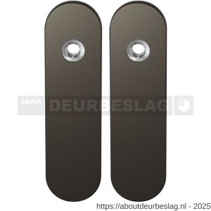 GPF Bouwbeslag Anastasius GPF1110.A1 blind kortschild afgerond enkelverend 169x46x8,5 mm blind Dark blend - R21012428 - afbeelding 1