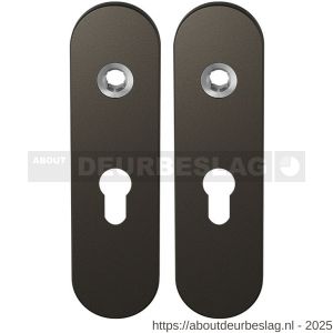 GPF Bouwbeslag Anastasius GPF1110.A1 PC55 kortschild afgerond enkelverend 169x46x8,5 mm PC55 Dark blend - R21012430 - afbeelding 1