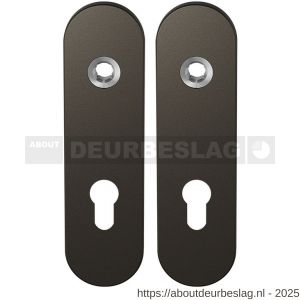 GPF Bouwbeslag Anastasius GPF1110.A1 PC72 kortschild afgerond enkelverend 169x46x8,5 mm PC72 Dark blend - R21012431 - afbeelding 1
