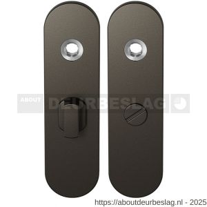 GPF Bouwbeslag Anastasius GPF1110.A1 WC55/8 groot kortschild afgerond enkelverend 169x46x8,5 mm WC55/8 grote deurknop Dark blend - R21012440 - afbeelding 1