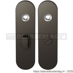 GPF Bouwbeslag Anastasius GPF1110.A1 WC57/5 groot kortschild afgerond enkelverend 169x46x8,5 mm WC57/5 grote deurknop Dark blend - R21012441 - afbeelding 1