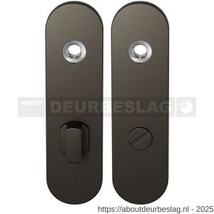 GPF Bouwbeslag Anastasius GPF1110.A1 WC72/8 groot kortschild afgerond enkelverend 169x46x8,5 mm WC72/8 grote deurknop Dark blend - R21012443 - afbeelding 1