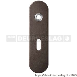 GPF Bouwbeslag Anastasius GPF1110.A1R BB56 kortschild gatdeel afgerond 169x46x8,5 mm BB56 rechtsdraaiend Dark blend - R21012437 - afbeelding 1