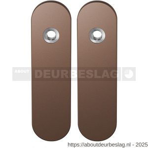 GPF Bouwbeslag Anastasius GPF1110.A2 blind kortschild afgerond enkelverend 169x46x8,5 mm blind Bronze blend - R21012444 - afbeelding 1