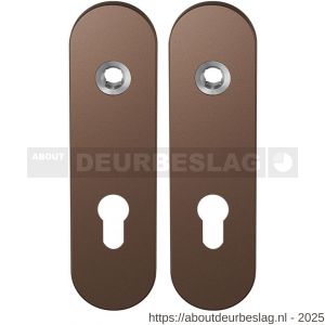 GPF Bouwbeslag Anastasius GPF1110.A2 PC72 kortschild afgerond enkelverend 169x46x8,5 mm PC72 Bronze blend - R21012447 - afbeelding 1
