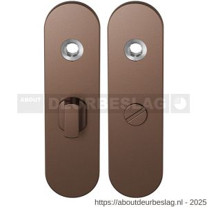 GPF Bouwbeslag Anastasius GPF1110.A2 WC55/8 groot kortschild afgerond enkelverend 169x46x8,5 mm WC55/8 grote deurknop Bronze blend - R21012456 - afbeelding 1