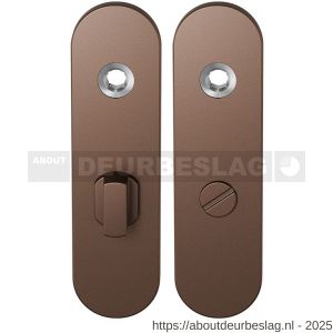 GPF Bouwbeslag Anastasius GPF1110.A2 WC63/8 groot kortschild afgerond enkelverend 169x46x8,5 mm WC63/8 grote deurknop Bronze blend - R21012458 - afbeelding 1