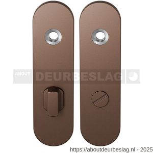 GPF Bouwbeslag Anastasius GPF1110.A2 WC72/8 groot kortschild afgerond enkelverend 169x46x8,5 mm WC72/8 grote deurknop Bronze blend - R21012459 - afbeelding 1