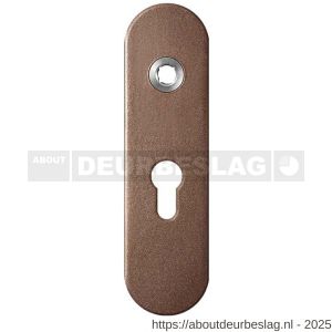 GPF Bouwbeslag Anastasius GPF1110.A2R PC55 kortschild gatdeel afgerond 169x46x8,5 mm PC55 rechtsdraaiend Bronze blend - R21012454 - afbeelding 1
