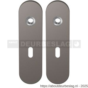 GPF Bouwbeslag Anastasius GPF1110.A3 BB56 kortschild afgerond enkelverend 169x46x8,5 mm BB56 Mocca blend - R21012461 - afbeelding 1