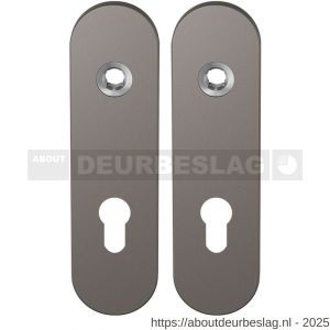 GPF Bouwbeslag Anastasius GPF1110.A3 PC72 kortschild afgerond enkelverend 169x46x8,5 mm PC72 Mocca blend - R21012463 - afbeelding 1