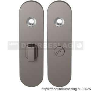 GPF Bouwbeslag Anastasius GPF1110.A3 WC57/5 groot kortschild afgerond enkelverend 169x46x8,5 mm WC57/5 grote deurknop Mocca blend - R21012473 - afbeelding 1