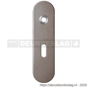 GPF Bouwbeslag Anastasius GPF1110.A3L BB56 kortschild gatdeel afgerond 169x46x8,5 mm BB56 linkswijzend Mocca blend - R21012465 - afbeelding 1