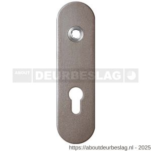 GPF Bouwbeslag Anastasius GPF1110.A3R PC72 kortschild gatdeel afgerond 169x46x8,5 mm PC72 rechtsdraaiend Mocca blend - R21012471 - afbeelding 1