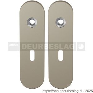 GPF Bouwbeslag Anastasius GPF1110.A4 BB56 kortschild afgerond enkelverend 169x46x8,5 mm BB56 Champagne blend - R21012477 - afbeelding 1