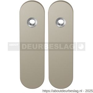 GPF Bouwbeslag Anastasius GPF1110.A4 blind kortschild afgerond enkelverend 169x46x8,5 mm blind Champagne blend - R21012476 - afbeelding 1