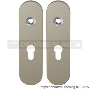 GPF Bouwbeslag Anastasius GPF1110.A4 PC55 kortschild afgerond enkelverend 169x46x8,5 mm PC55 Champagne blend - R21012478 - afbeelding 1