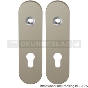 GPF Bouwbeslag Anastasius GPF1110.A4 PC72 kortschild afgerond enkelverend 169x46x8,5 mm PC72 Champagne blend - R21012479 - afbeelding 1