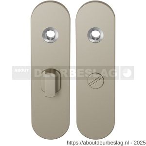 GPF Bouwbeslag Anastasius GPF1110.A4 WC55/8 groot kortschild afgerond enkelverend 169x46x8,5 mm WC55/8 grote deurknop Champagne blend - R21012488 - afbeelding 1
