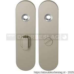 GPF Bouwbeslag Anastasius GPF1110.A4 WC57/5 groot kortschild afgerond enkelverend 169x46x8,5 mm WC57/5 grote deurknop Champagne blend - R21012489 - afbeelding 1
