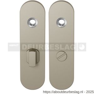 GPF Bouwbeslag Anastasius GPF1110.A4 WC63/8 groot kortschild afgerond enkelverend 169x46x8,5 mm WC63/8 grote deurknop Champagne blend - R21012490 - afbeelding 1