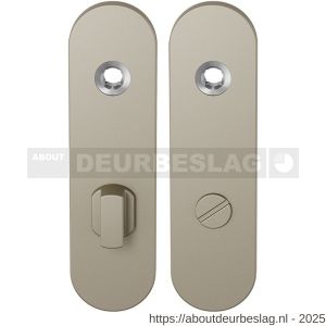 GPF Bouwbeslag Anastasius GPF1110.A4 WC72/8 groot kortschild afgerond enkelverend 169x46x8,5 mm WC72/8 grote deurknop Champagne blend - R21012491 - afbeelding 1