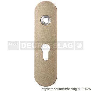 GPF Bouwbeslag Anastasius GPF1110.A4R PC55 kortschild gatdeel afgerond 169x46x8,5 mm PC55 rechtsdraaiend Champagne blend - R21012486 - afbeelding 1