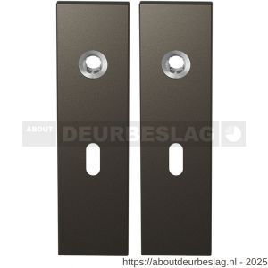 GPF Bouwbeslag Anastasius GPF1115.A1 BB56 kortschild rechthoekig enkelverend 169x46x8,5 mm BB56 Dark blend - R21012493 - afbeelding 1