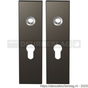 GPF Bouwbeslag Anastasius GPF1115.A1 PC55 kortschild rechthoekig enkelverend 169x46x8,5 mm PC55 Dark blend - R21012494 - afbeelding 1